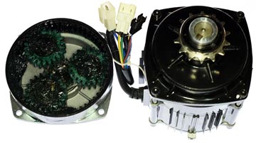 6000 Watt Geared Cyclone Pedicab E-Bike Motor with optional or W/O controller