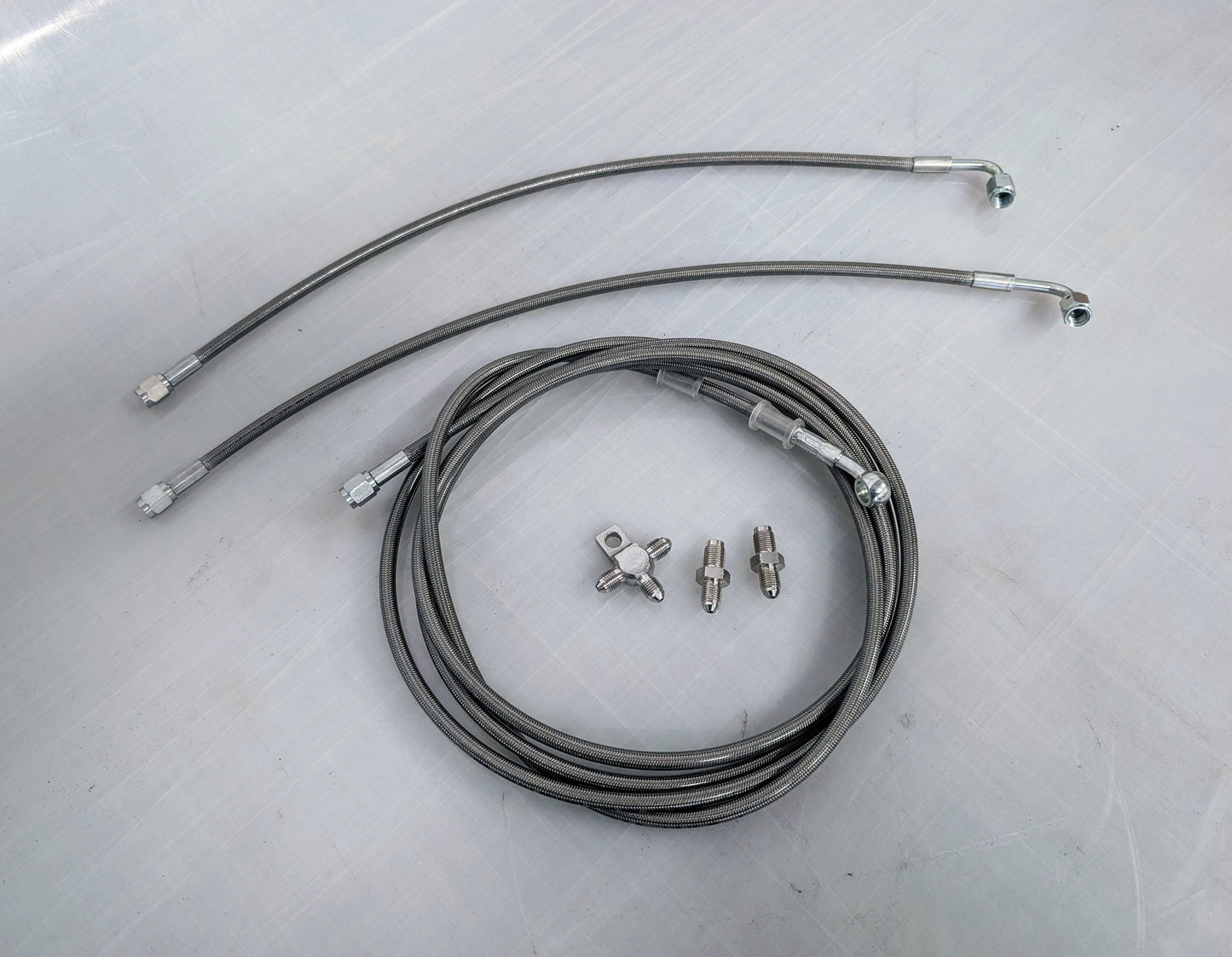 Unbroken Rear Brake Hose with Double Caliper